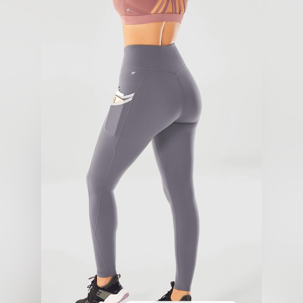 Fabletics | Trinity Motion365 High-Waisted Leggings (reg 27) | Ash/Haze Grey | M